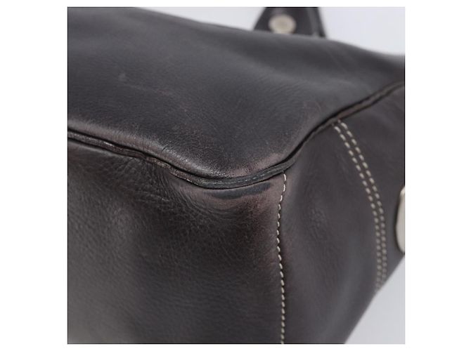Céline Sac à main CELINE Boogie Bag en cuir marron argent Auth BA16097 Argenté - vue 16