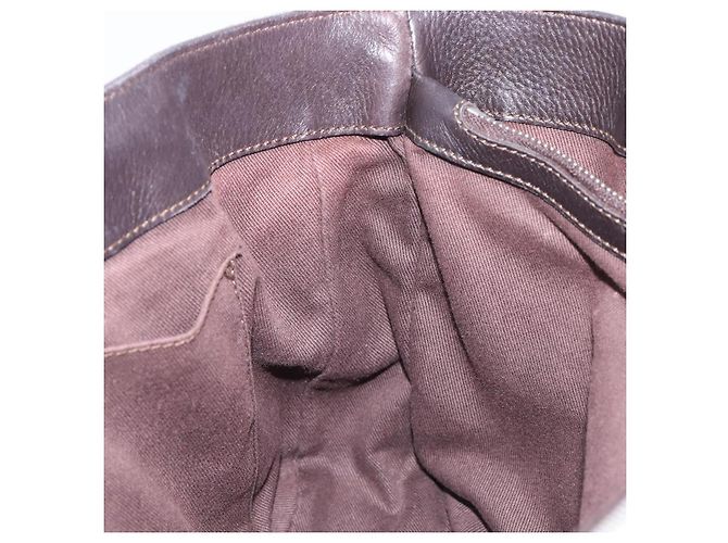 Céline Sac à main CELINE Boogie Bag en cuir marron argent Auth BA16097 Argenté - vue 20