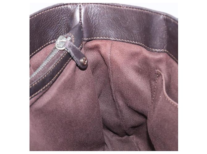 Céline Sac à main CELINE Boogie Bag en cuir marron argent Auth BA16097 Argenté - vue 21