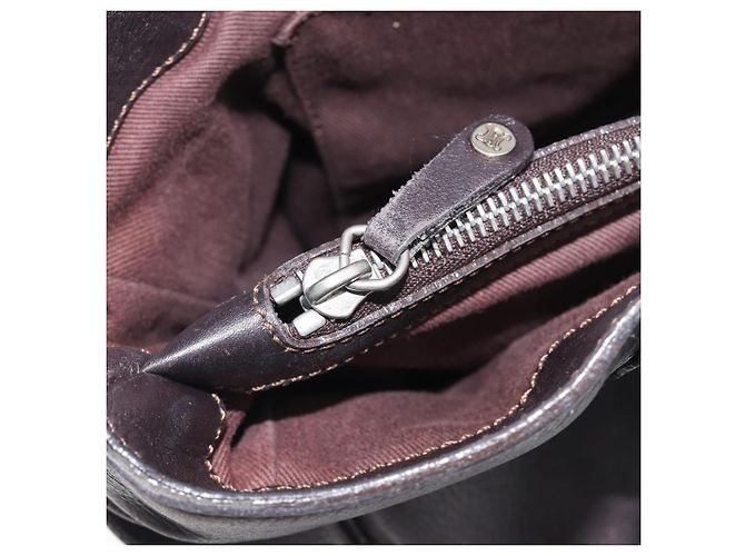 Céline Sac à main CELINE Boogie Bag en cuir marron argent Auth BA16097 Argenté - vue 23