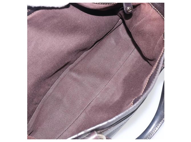 Céline Sac à main CELINE Boogie Bag en cuir marron argent Auth BA16097 Argenté - vue 25