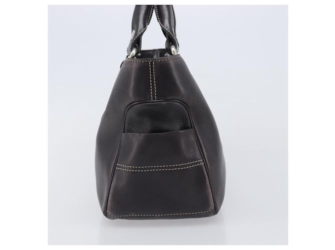 Céline Sac à main CELINE Boogie Bag en cuir marron argent Auth BA16097 Argenté - vue 3