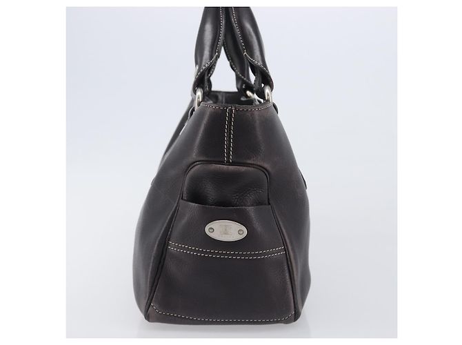 Céline Sac à main CELINE Boogie Bag en cuir marron argent Auth BA16097 Argenté - vue 4