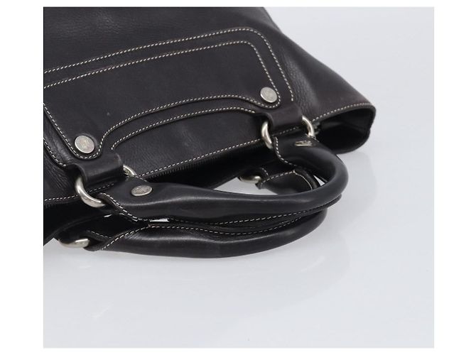 Céline Sac à main CELINE Boogie Bag en cuir marron argent Auth BA16097 Argenté - vue 7