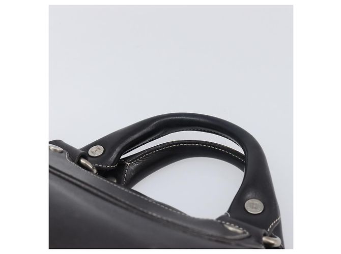 Céline Sac à main CELINE Boogie Bag en cuir marron argent Auth BA16097 Argenté - vue 8