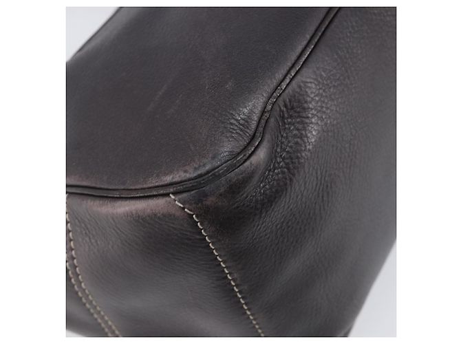 Céline Sac à main CELINE Boogie Bag en cuir marron argent Auth BA16097 Argenté - vue 9