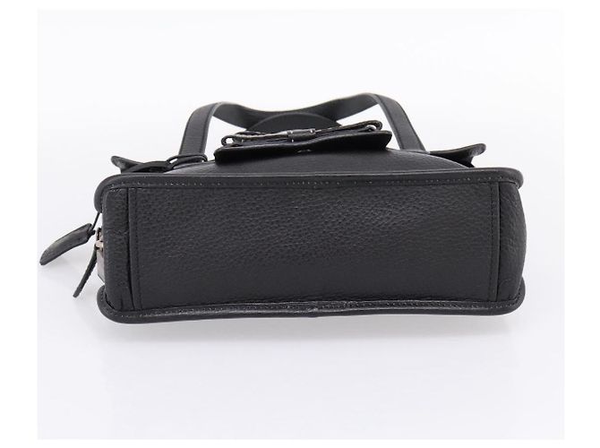 Bolso Tote PRADA de cuero negro plata Auth BA16052A - vista 5