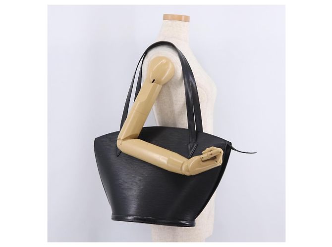 LOUIS VUITTON Epi Saint Jacques Shopping Bag Black M52272 LV Auth 205300V Nero - vista 29
