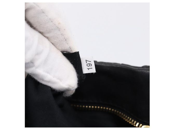 Borsa a mano Miu Miu Matelassé Ready lock in pelle Nero Oro RN0473 Auth am12728M D'oro - vista 11