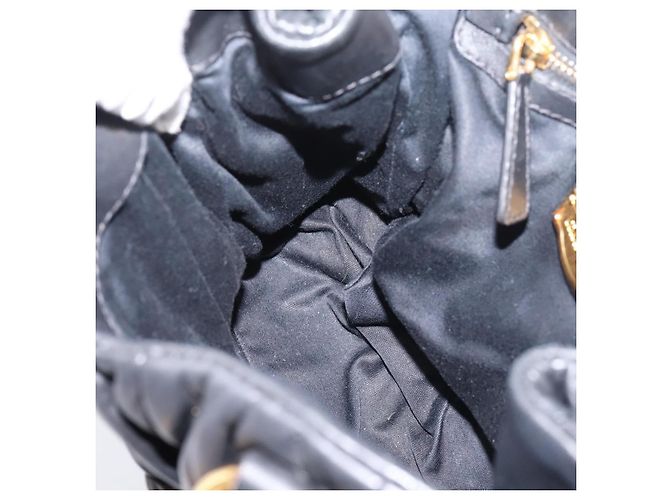 Borsa a mano Miu Miu Matelassé Ready lock in pelle Nero Oro RN0473 Auth am12728M D'oro - vista 23