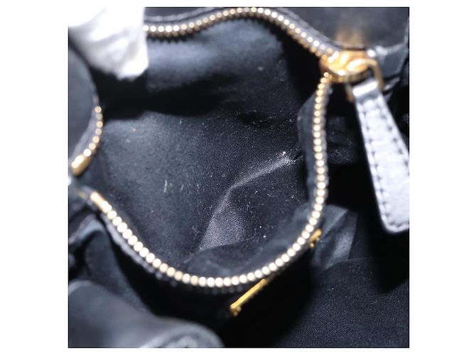 Borsa a mano Miu Miu Matelassé Ready lock in pelle Nero Oro RN0473 Auth am12728M D'oro - vista 25