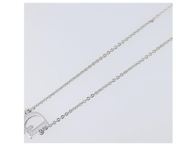 Collana Christian Dior metallo Silver Auth 205482M Argento - vista 11