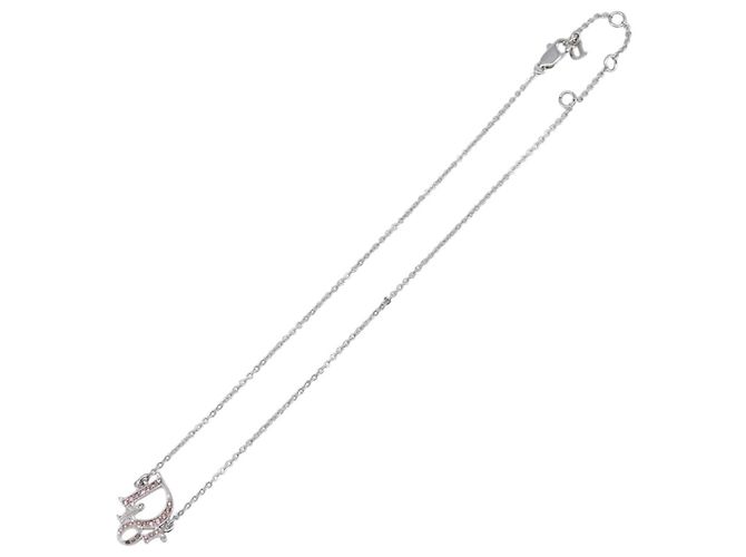 Collana Christian Dior metallo Silver Auth 205482M Argento - vista 2