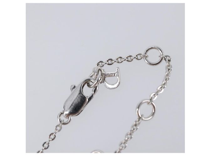 Collana Christian Dior metallo Silver Auth 205482M Argento - vista 8