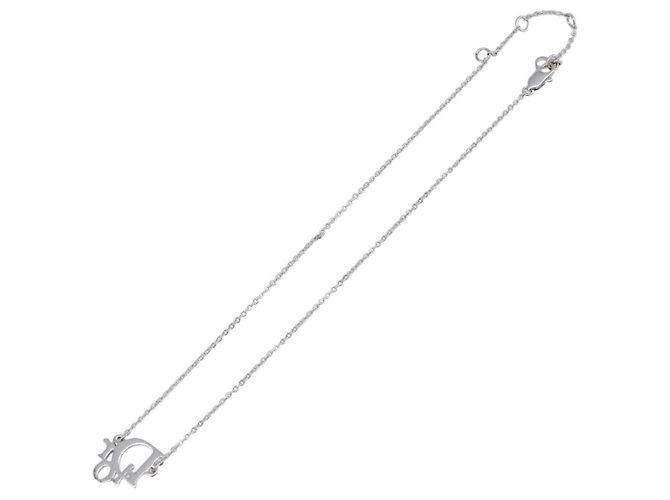 Collana Christian Dior metallo Silver Auth 205482M Argento - vista 9