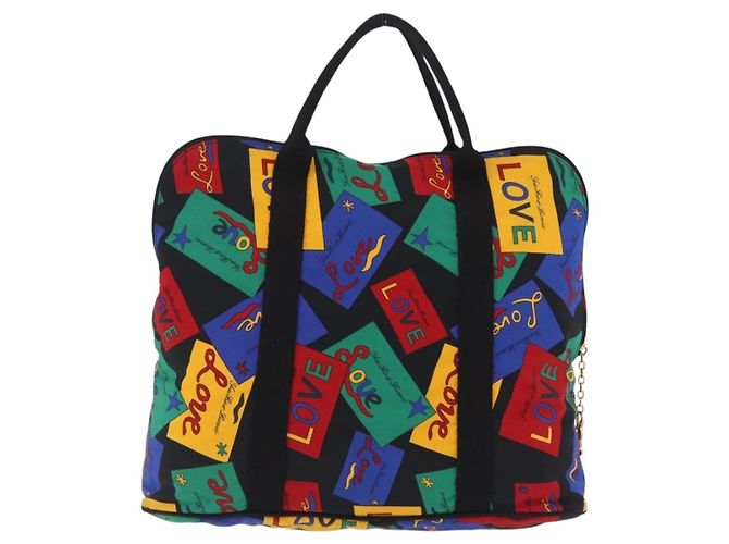 Autre Marque Sac à main Saint Laurent Nylon Multicolor Gold Tone Auth 207686A - vue 2