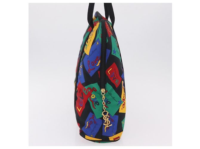 Autre Marque Sac à main Saint Laurent Nylon Multicolor Gold Tone Auth 207686A - vue 4