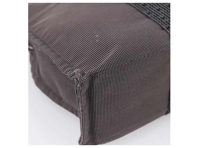 Hermès Bolso de mano HERMES Her Line MM Canvas Gris Plata Auth 206893 Castaño - vista 16