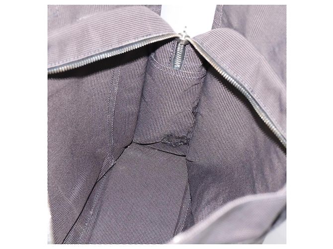 Hermès Bolso de mano HERMES Her Line MM Canvas Gris Plata Auth 206893 Castaño - vista 18