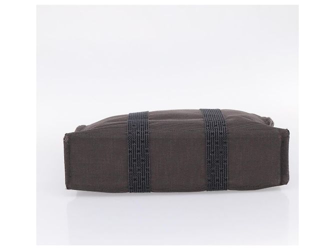 Hermès Bolso de mano HERMES Her Line MM Canvas Gris Plata Auth 206893 Castaño - vista 5