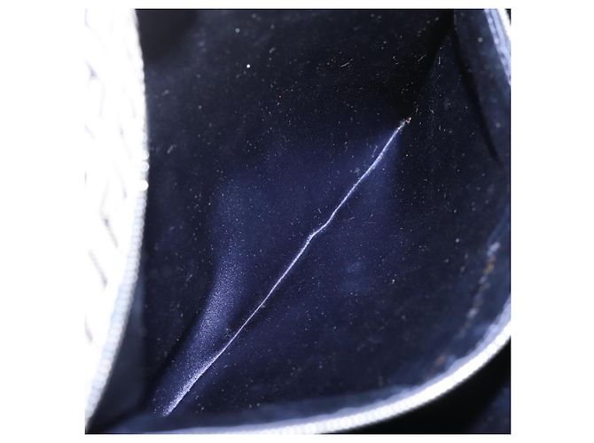 FENDI Zucchino Canvas Schultertasche Navy Silver Auth 207459 Silber Marineblau - Ansicht 26
