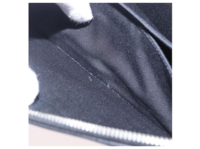 Autre Marque Saint Laurent Clutch-Tasche aus Leder Schwarz Silber Auth BA16068A - Ansicht 11