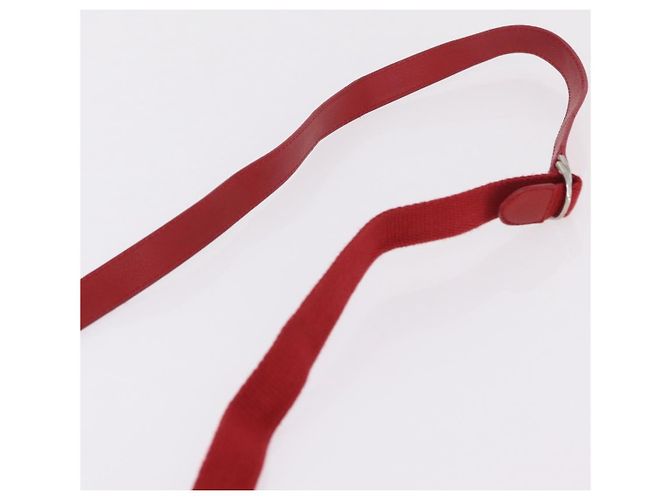 Borsa a tracolla Christian Dior Trotter Canvas Rossa Argento Auth 206734V Rosso - vista 14