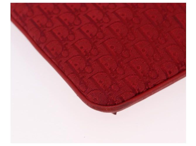 Borsa a tracolla Christian Dior Trotter Canvas Rossa Argento Auth 206734V Rosso - vista 18