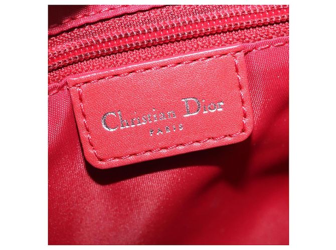Borsa a tracolla Christian Dior Trotter Canvas Rossa Argento Auth 206734V Rosso - vista 22