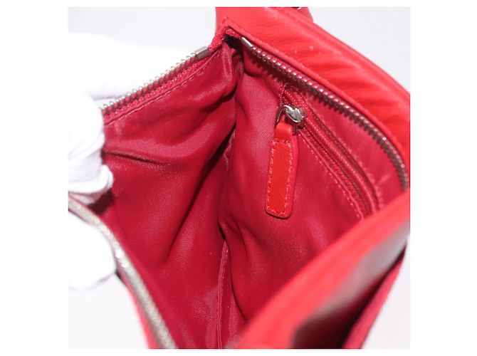 Borsa a tracolla Christian Dior Trotter Canvas Rossa Argento Auth 206734V Rosso - vista 24