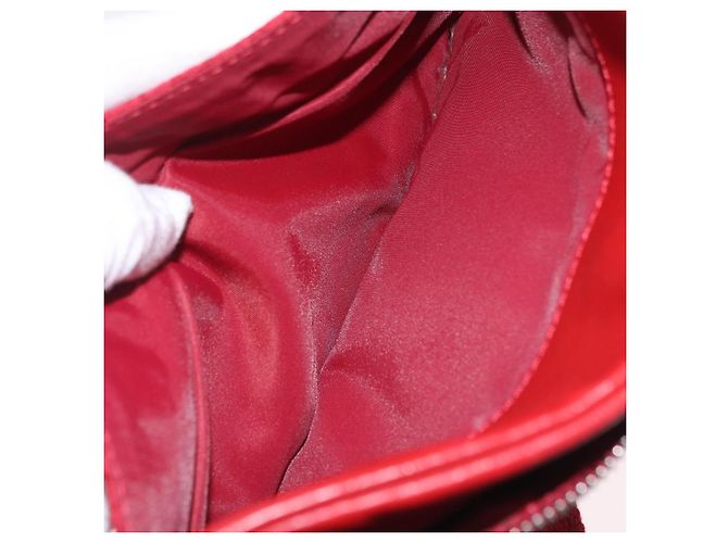 Borsa a tracolla Christian Dior Trotter Canvas Rossa Argento Auth 206734V Rosso - vista 25