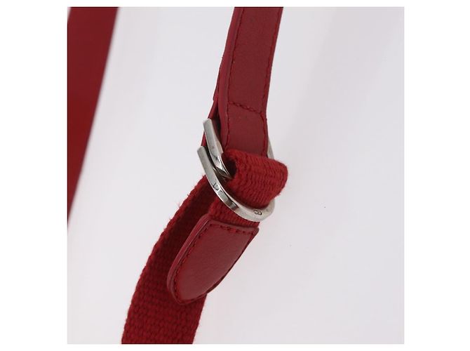 Borsa a tracolla Christian Dior Trotter Canvas Rossa Argento Auth 206734V Rosso - vista 9