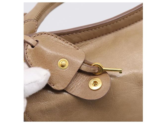 Bolsa Miu Miu Vitellolux Matelasse em couro 2way Rosa Tom Dourado Auth 207573V - vista 10