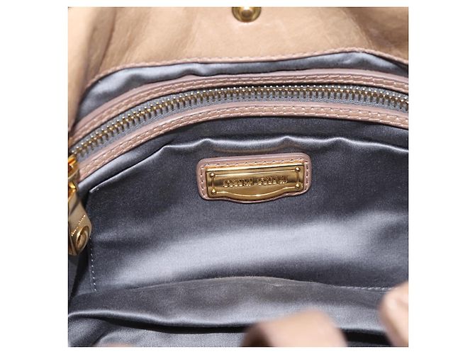 Bolsa Miu Miu Vitellolux Matelasse em couro 2way Rosa Tom Dourado Auth 207573V - vista 21