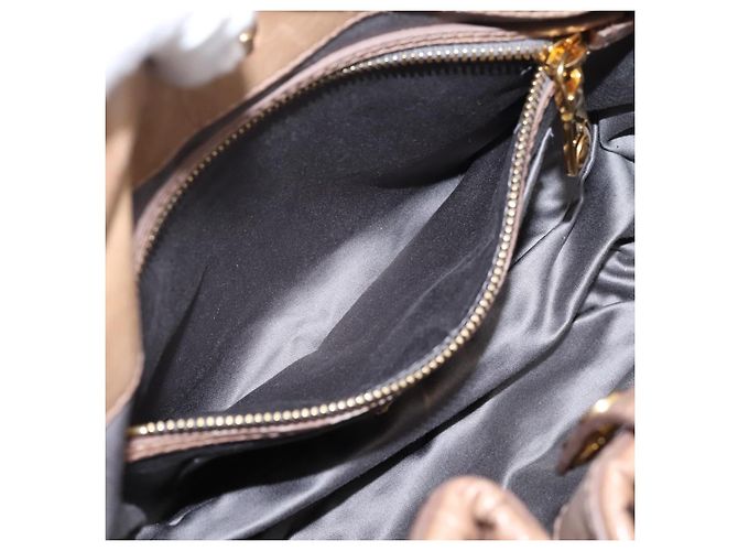 Bolsa Miu Miu Vitellolux Matelasse em couro 2way Rosa Tom Dourado Auth 207573V - vista 25