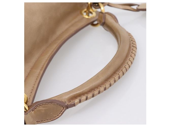 Bolsa Miu Miu Vitellolux Matelasse em couro 2way Rosa Tom Dourado Auth 207573V - vista 7