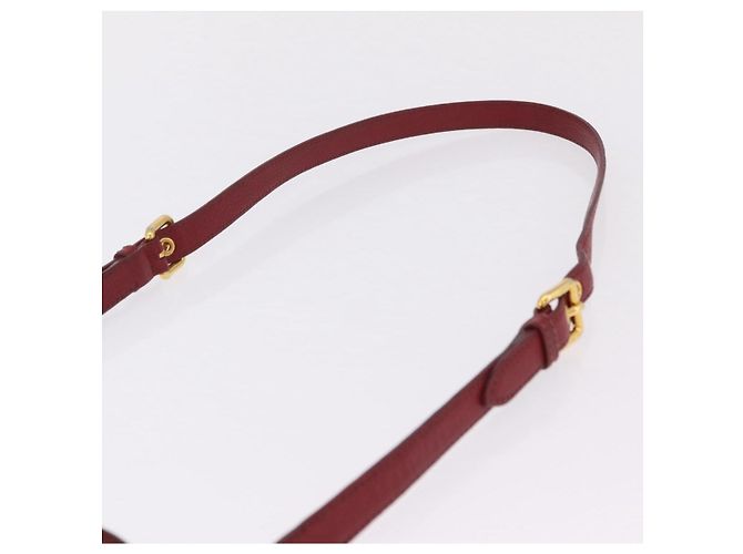 Borsa Miu Miu Madras in pelle 2way Arancione Tono Oro Auth ka6470A - vista 15