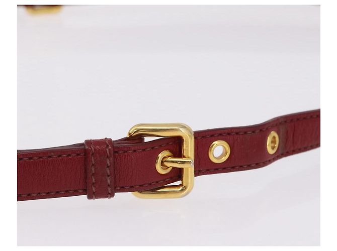 Borsa Miu Miu Madras in pelle 2way Arancione Tono Oro Auth ka6470A - vista 16