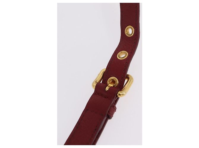 Borsa Miu Miu Madras in pelle 2way Arancione Tono Oro Auth ka6470A - vista 17