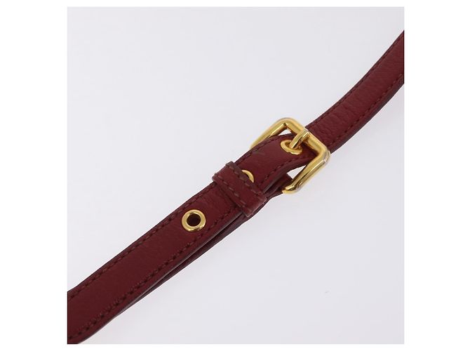Borsa Miu Miu Madras in pelle 2way Arancione Tono Oro Auth ka6470A - vista 19