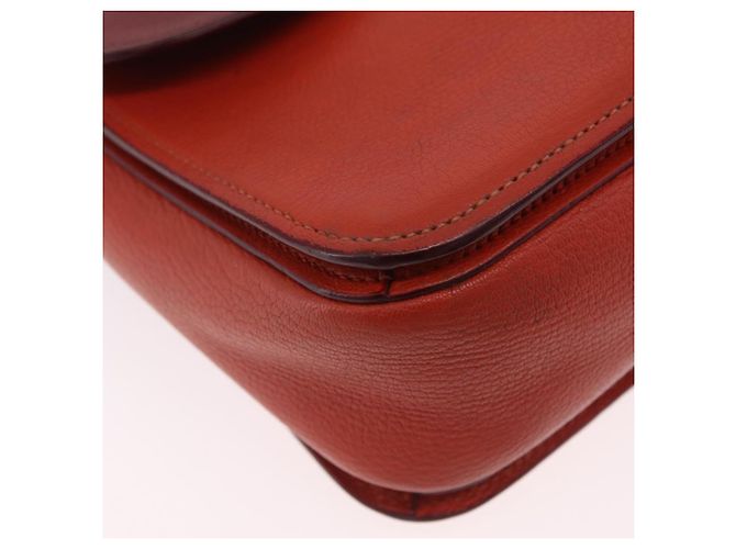 Borsa Miu Miu Madras in pelle 2way Arancione Tono Oro Auth ka6470A - vista 20
