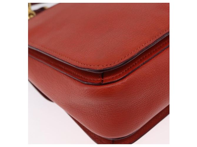 Borsa Miu Miu Madras in pelle 2way Arancione Tono Oro Auth ka6470A - vista 22