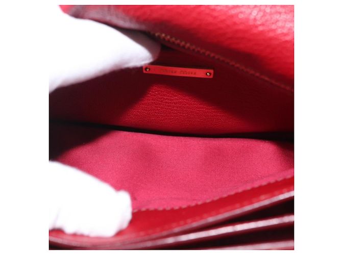 Borsa Miu Miu Madras in pelle 2way Arancione Tono Oro Auth ka6470A - vista 32