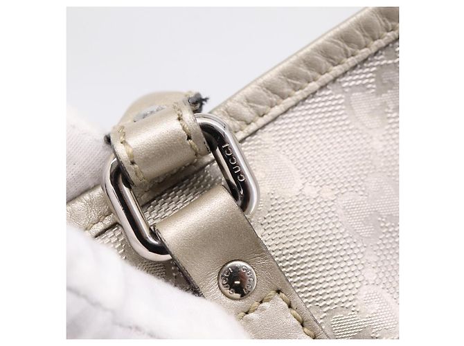 GUCCI GG Implementation Tote Bag PVC Champagne Gold 197953 Auth 206922 Golden - Ansicht 10