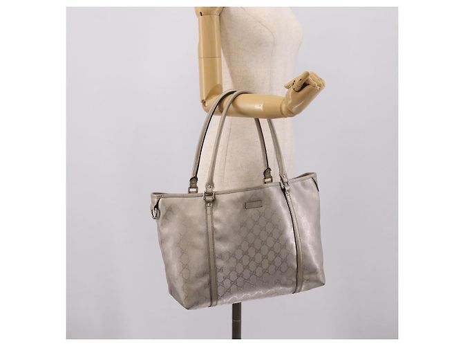 GUCCI GG Implementation Tote Bag PVC Champagne Gold 197953 Auth 206922 Golden - Ansicht 24