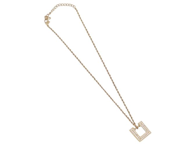 Set di ricambio Collana e Orecchini Christian Dior metallo Tono Oro Auth SW2797V - vista 2