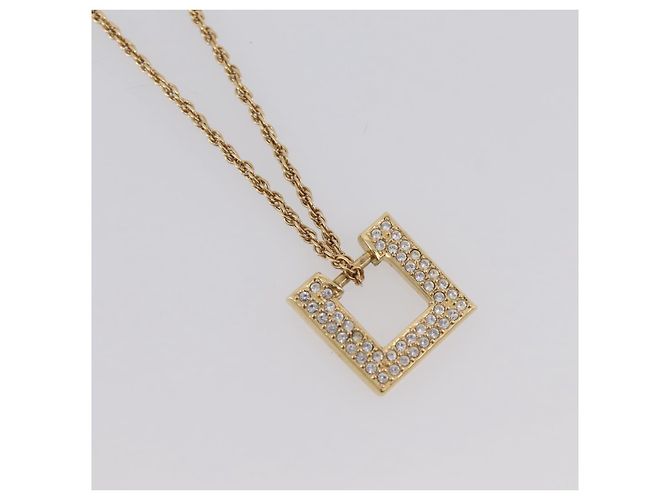 Set di ricambio Collana e Orecchini Christian Dior metallo Tono Oro Auth SW2797V - vista 3