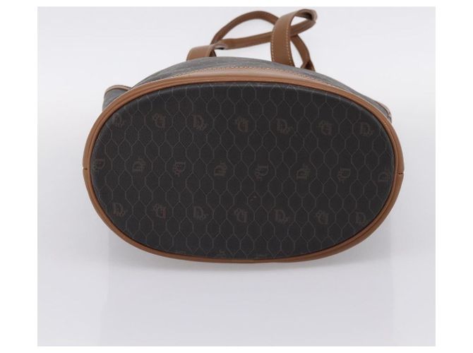 Borsa Tote Christian Dior Honeycomb PVC Nero Marrone Auth ka6433A - vista 5