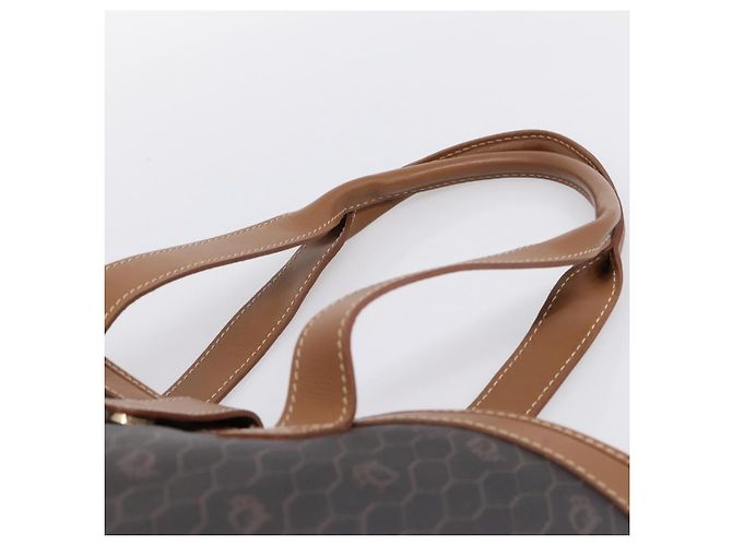Borsa Tote Christian Dior Honeycomb PVC Nero Marrone Auth ka6433A - vista 8
