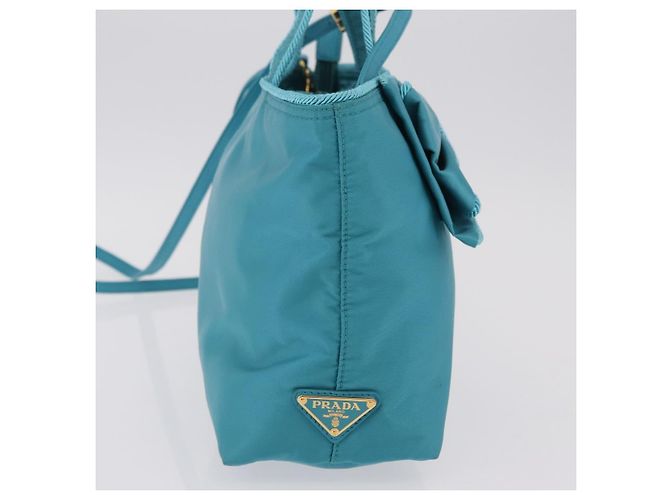 PRADA Handtasche 2way Grün Gold Auth 202518A Golden - Ansicht 5